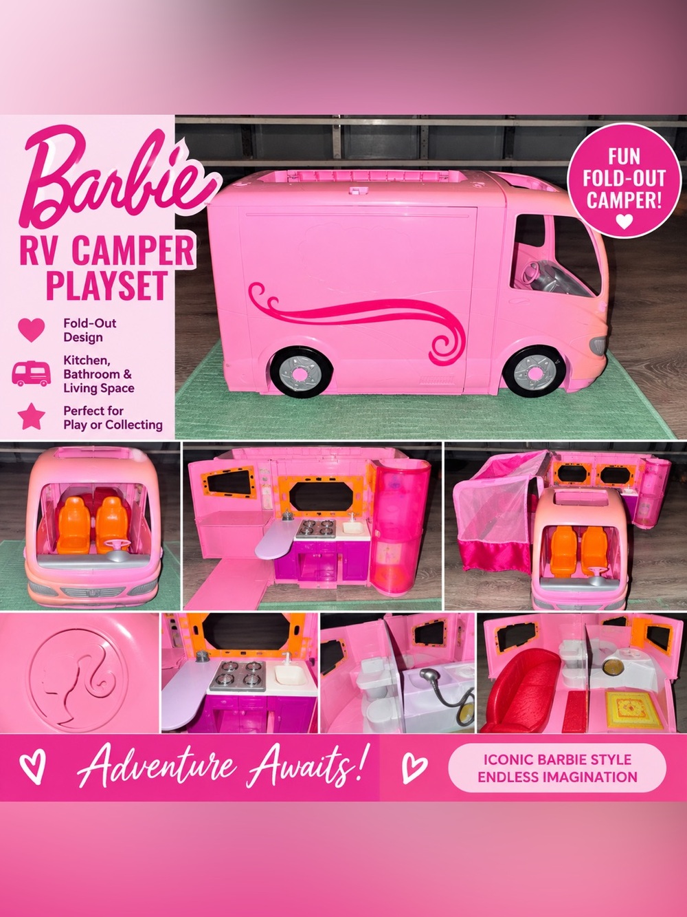 Barbie Pink and Magenta Play Delivery Van
